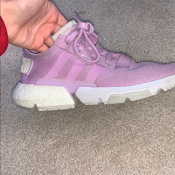 purple adidas running shoes